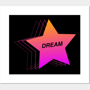 Dream Star - 90s Aesthetic Vaporwave Posters and Art